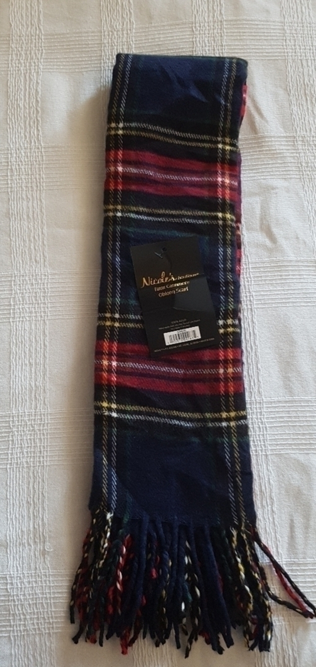 Nicole's Boutique Faux Cashmere oblong scarf New